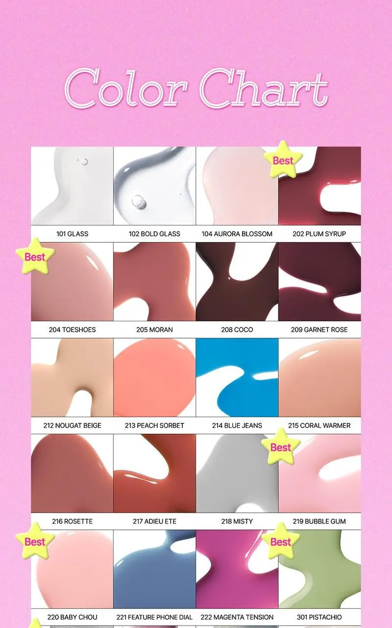 [단독선런칭] 팁토우 컬러 네일 폴리쉬 38 Colors 상세페이지 7